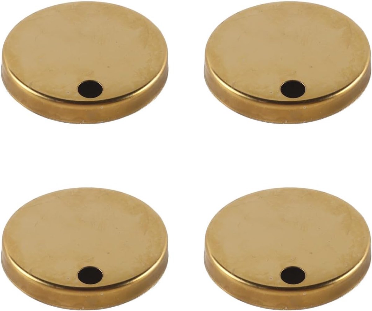 4 stuks toiletbril scharnierafdekkingen, decoratieve afdekkingen voor bevestiging van de bovenzijde van de toiletzitting, scharnierbevestigingen voor toiletzittingen, goudkleurig
