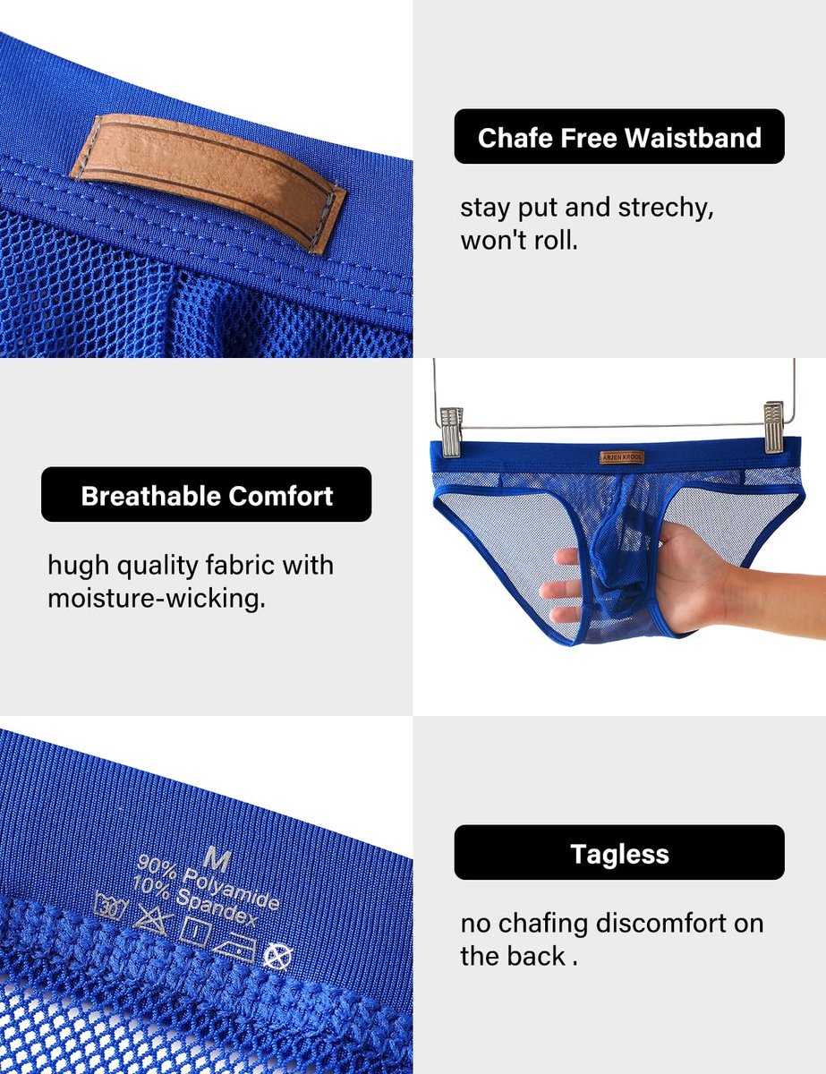 Herenslip van netstof - sexy, transparant - comfortabel ondergoed - perfect voor speciale gelegenheden - SnelShoppen