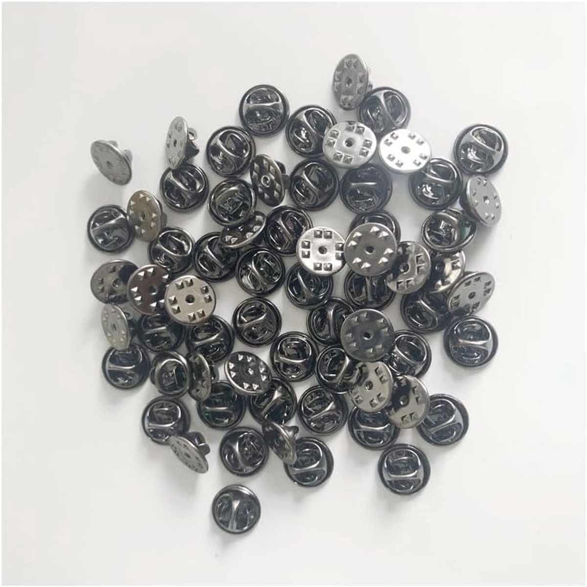 Speld Pin Vlinder Koppeling met lege pennen Butterfly Clutch Pin Keepers Metalen Pin Backs Vervanging Vlinder Cap Broche Pins voor Craft&Jewelry Making Zilver 1# Koper 50 Sets
