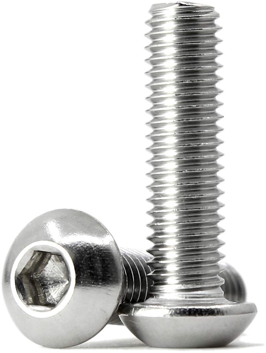 x 90 mm, 10 stuks, zeskantkopschroeven, roestvrij staal 304, zeskantkopbouten met volledige schroefdraad