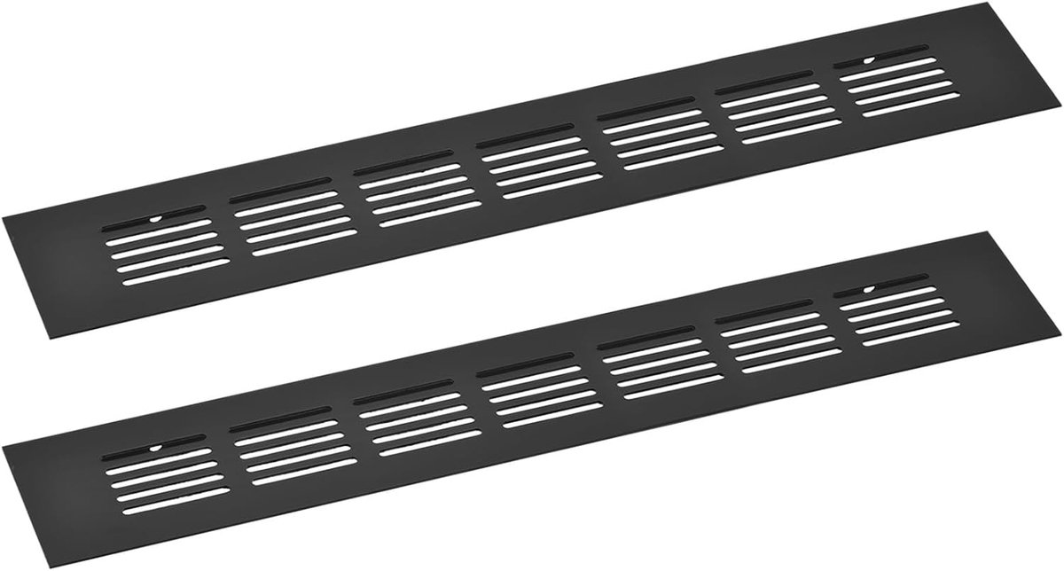 2 stuks rechthoekige ventilatie grille aluminium legering mesh ventilatie afdekking lamellen ventilatie deksel voor kast garderobe schoenenkast kledingkast kledingkast 300x50mm /