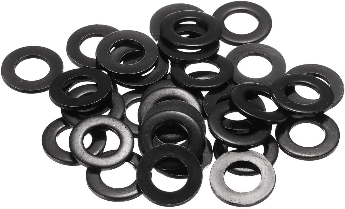 Platte schijven, 12 mm buitendiameter, 304 roestvrij stalen metalen schijven voor schroeven en moeren