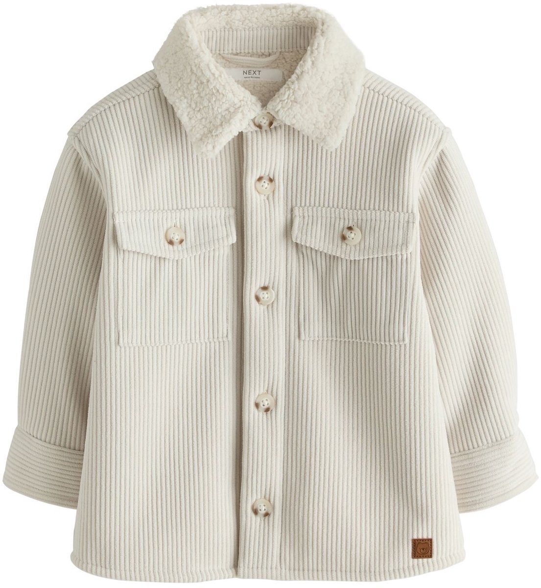 Next - Jongens - Corduroy jack met borgvoering - Crème