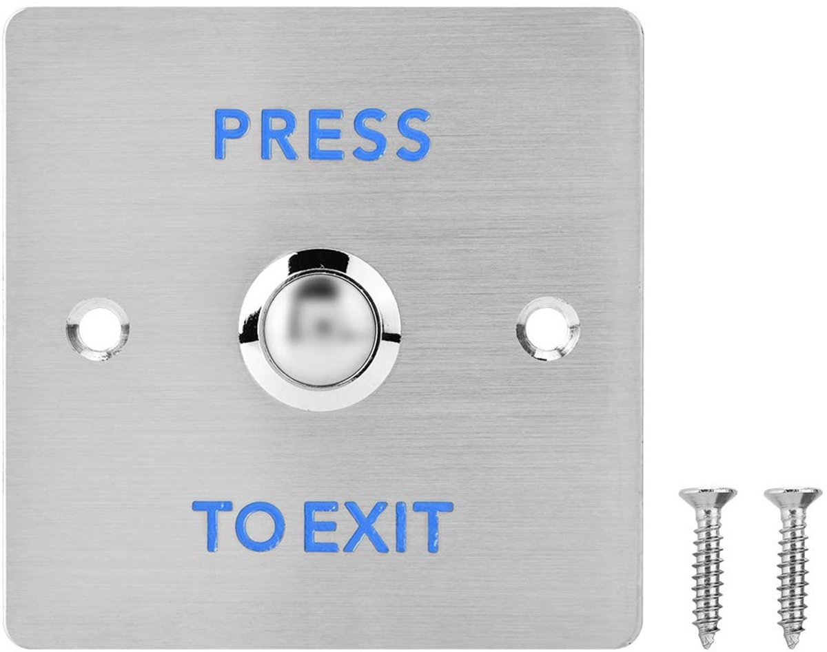 Push Switch, roestvrij stalen deur open push release schakelaar, knop push voor veiligheid toegangscontrole systeem
