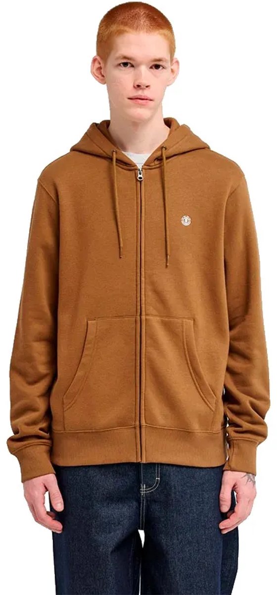 Element Cornell Classic Sweatshirt Met Halve Rits Bruin L Man