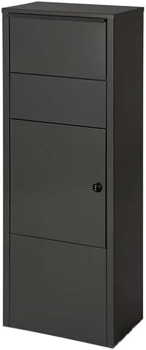 Pakketbrievenbus - Brievenbus met slot - Veilig post ontvangen - Combinatieslot - 22 cm diep - Zwart