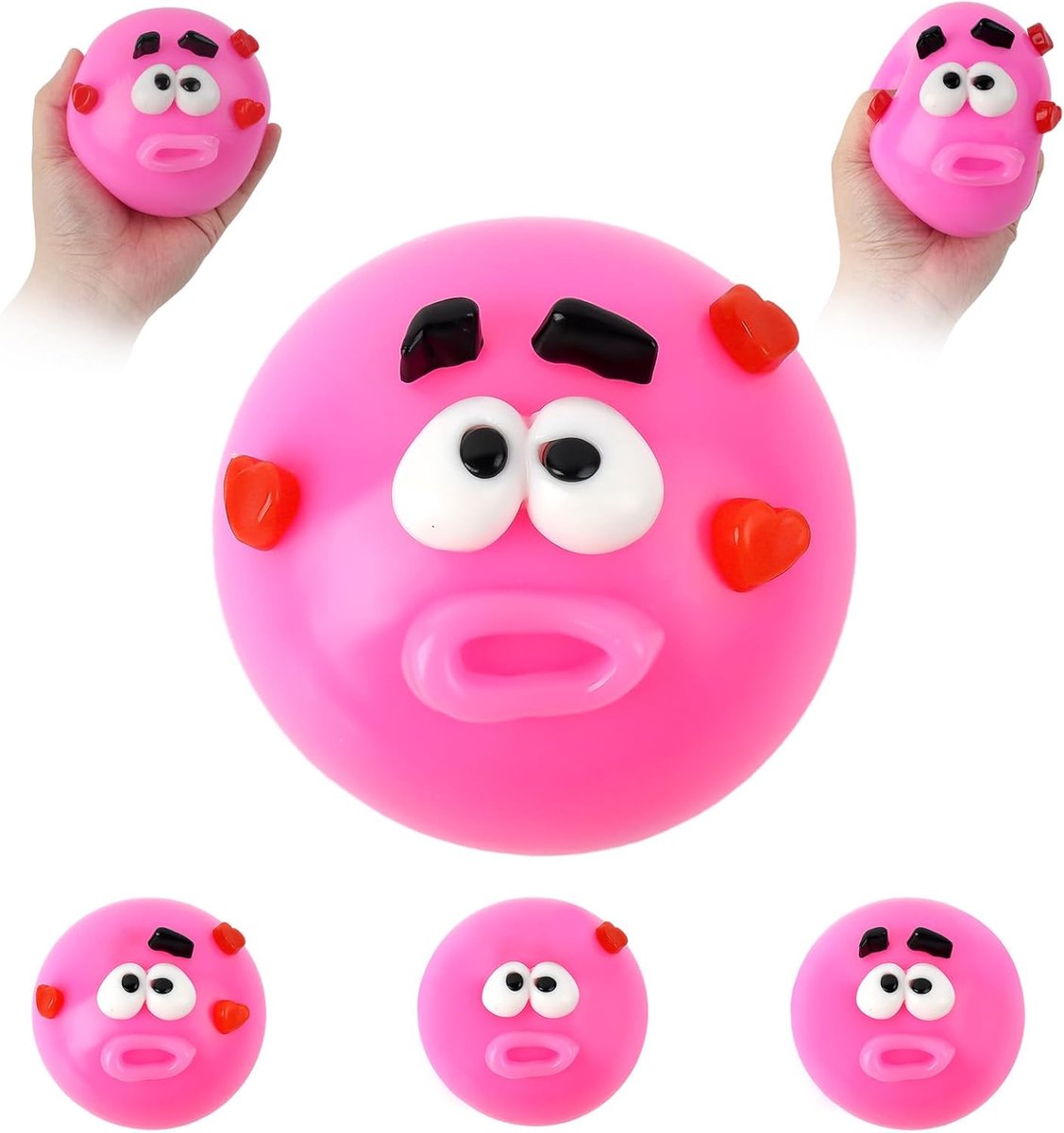 Fidget Toys, knijpspeelgoed met verwisselbare hondengezichten, langzaam stijgende stressbal voor volwassenen en kinderen, stressvermindering, angstoplosser, anti-stress speelgoed, cadeau