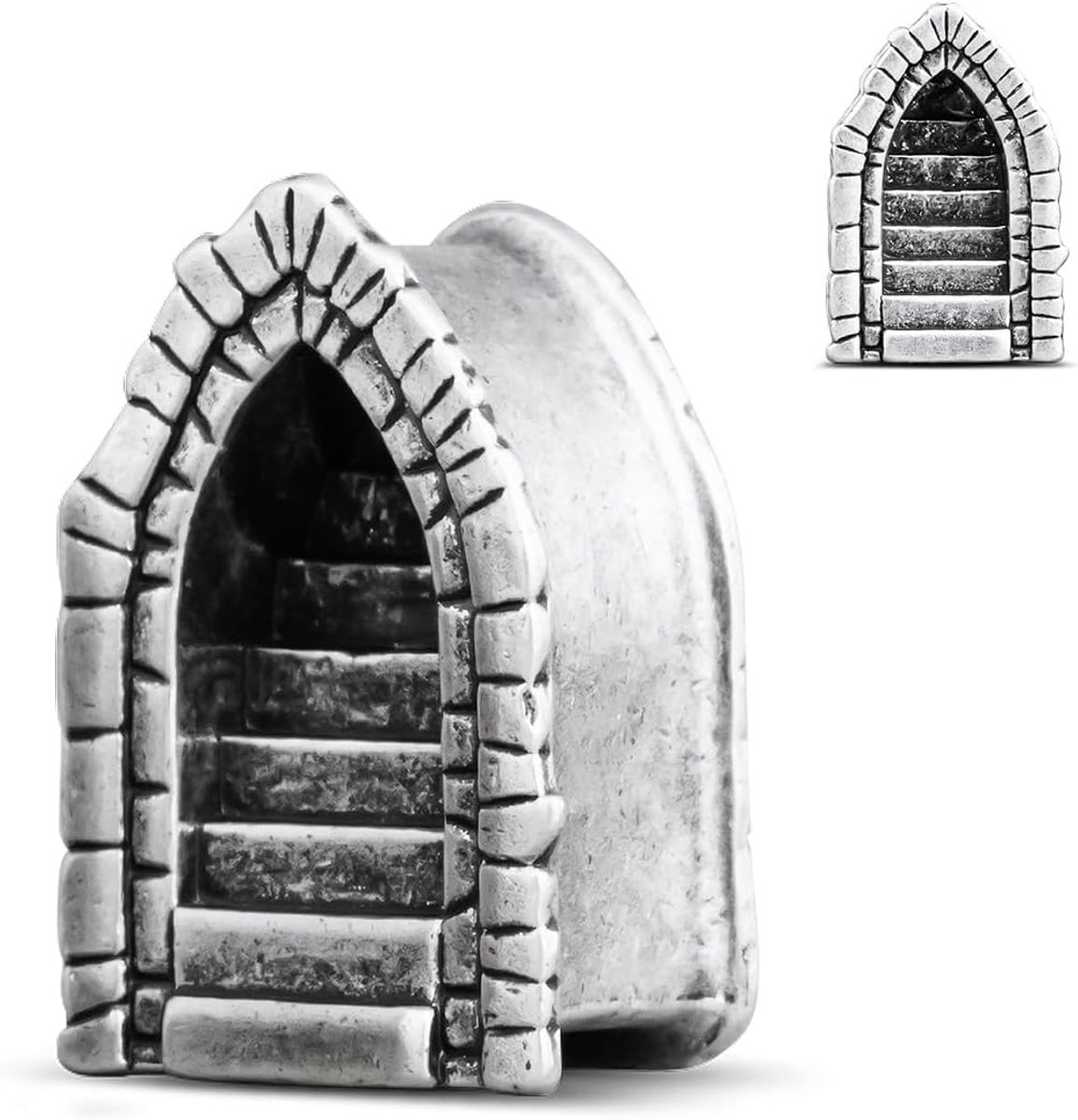 Gothic Portal Ear Tunnels Stretchplugs Middeleeuwse boog Dungeon deur Double Flare Saddle Dehner voor uitgerekte oren Piercing Sieraden Dames Heren 0G tot 5/8 inch