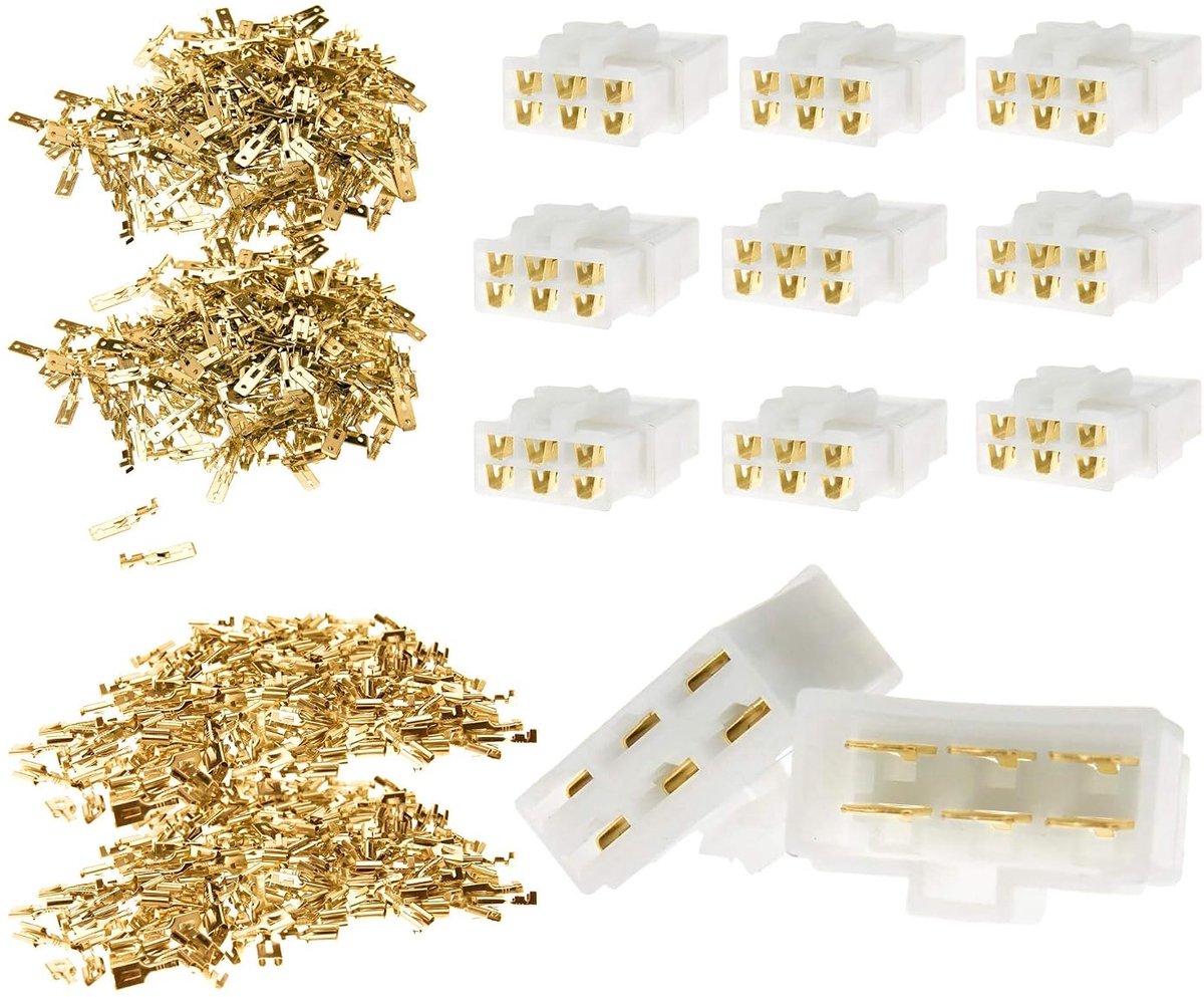 Be In Your Mind 10 sets van 6 Way Pin 6,3 mm Electric Multi Plug Connector Klemlijst