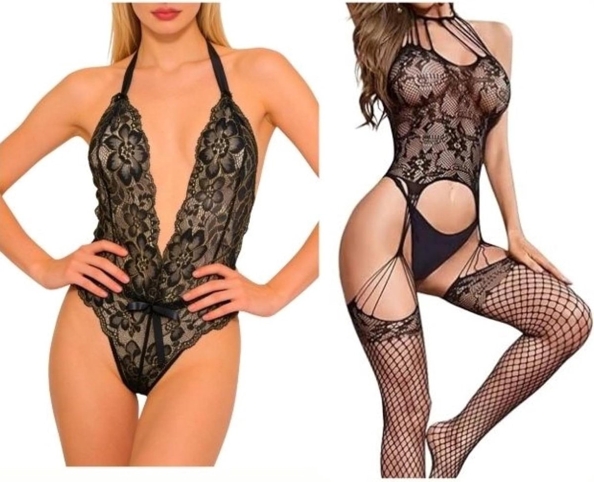 Dames Kant Bodysuit Sexy Body Hot Nachtkleding Pyjama Transparant Nachtjapon Set Voor Babydoll Bodystocking Négligé