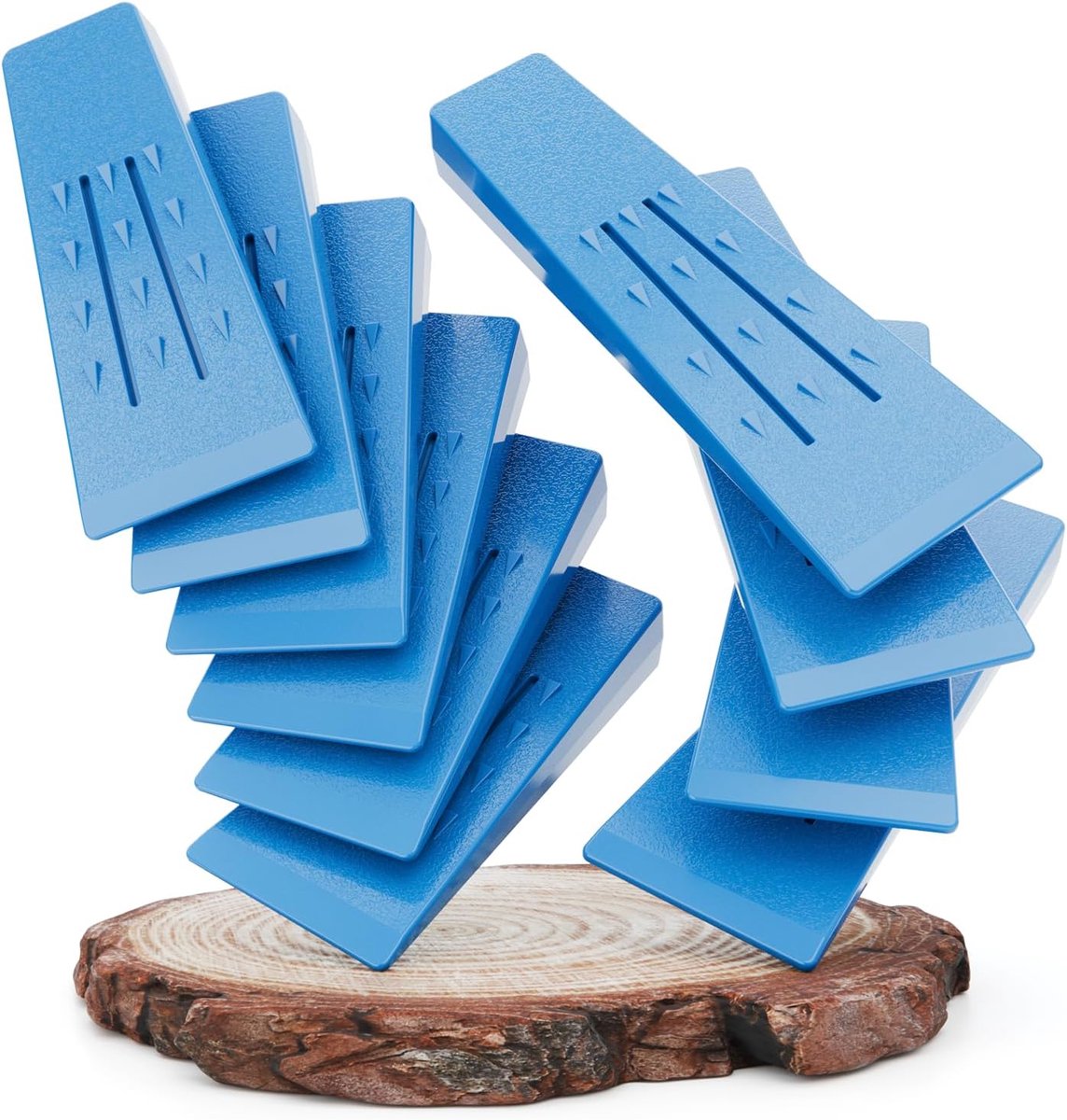 Greate Kunststof valwiggen, bosbouwset, 10-delig, slagvast, vorstbestendig en antislip, 4 x 20 cm + 6 x 15 cm valwiggen, kunststof, bosaccessoires, bos