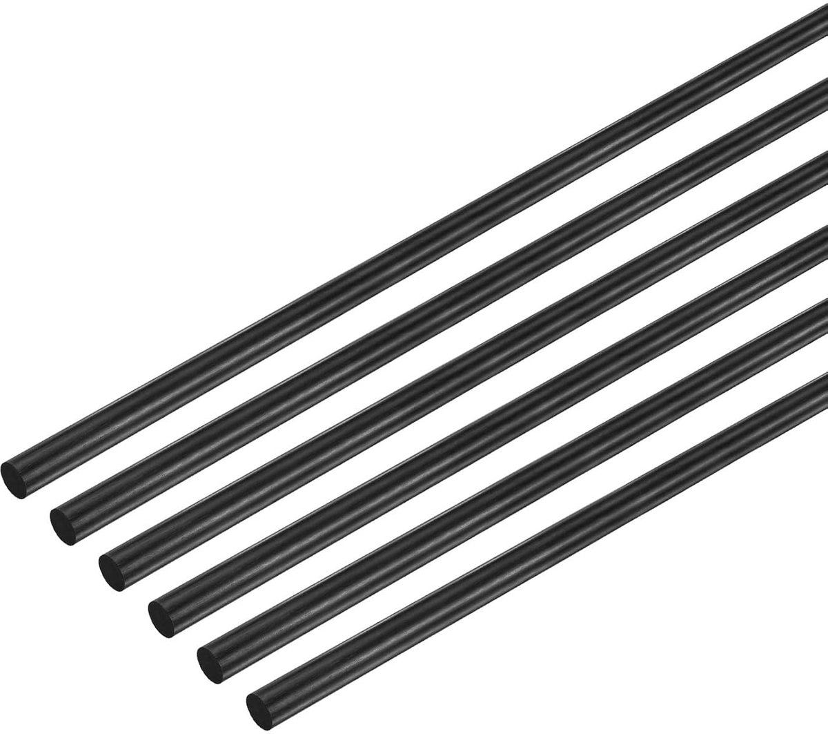 Koolstofvezelstaven, 200 mm lengte, 2 mm diameter, koolstofvezel, massief mat, stang voor RC-vliegtuig/doe-het-zelf handwerk, quadrocopter arm, modelbouw, draak, vleugelbuis