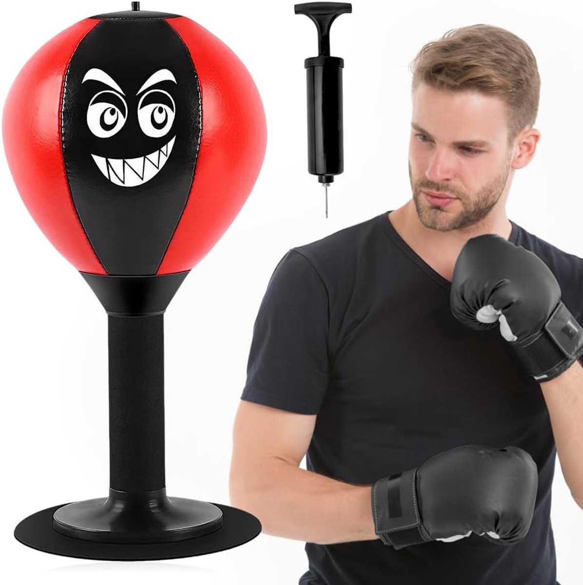 Punching Ball Tafel - Desktop Punching Bag - Duurzame Suction Cup - Stressverlichting voor Thuis en Kantoor - ShopVlot