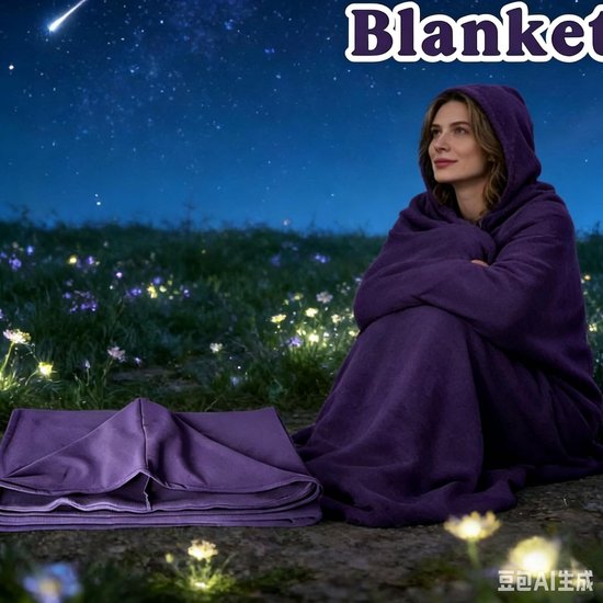 Draagbare Slaapzak - Snuggle Pod Slaapcapsule - Ontspannen Slapen - Met Capuchon - Maat M - Paars — afbeelding 4