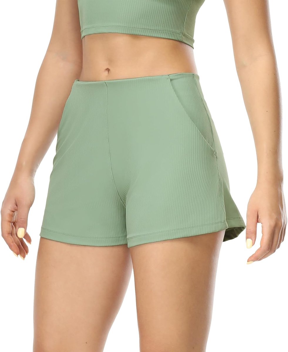 Sportshorts voor dames 2 inch - rekbare stof - met zakken - ideaal voor yoga en fitness - ShopVlot