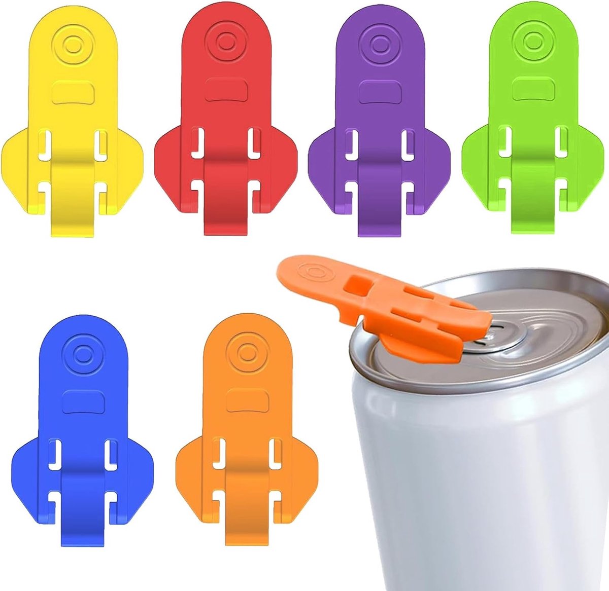 Beverage can opener 6 stuks - kleurgecodeerd - eenvoudig te gebruiken - ideaal voor feestjes - ShopVlot