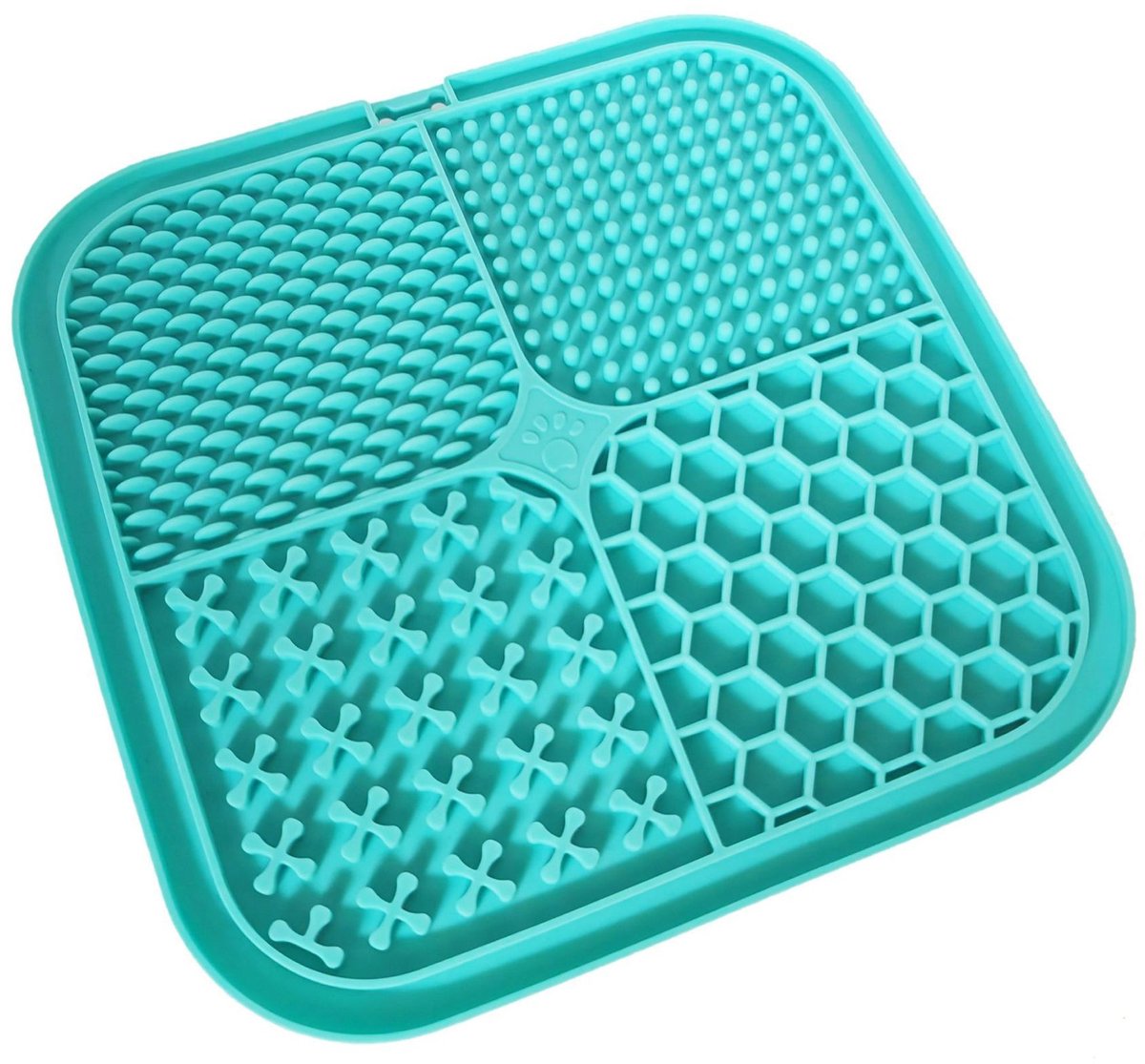 Claoner Likmat voor hond katten - Food grade silicone - Antislip zuignap - Slow feeder - Makkelijk schoonmaken - Koningsblauw