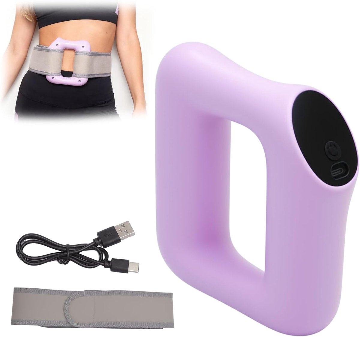 Multifunctioneel buikmassageapparaat - vibratiemassage - 5 intensiteitsniveaus - ideaal voor vetverbranding - ShopVlot
