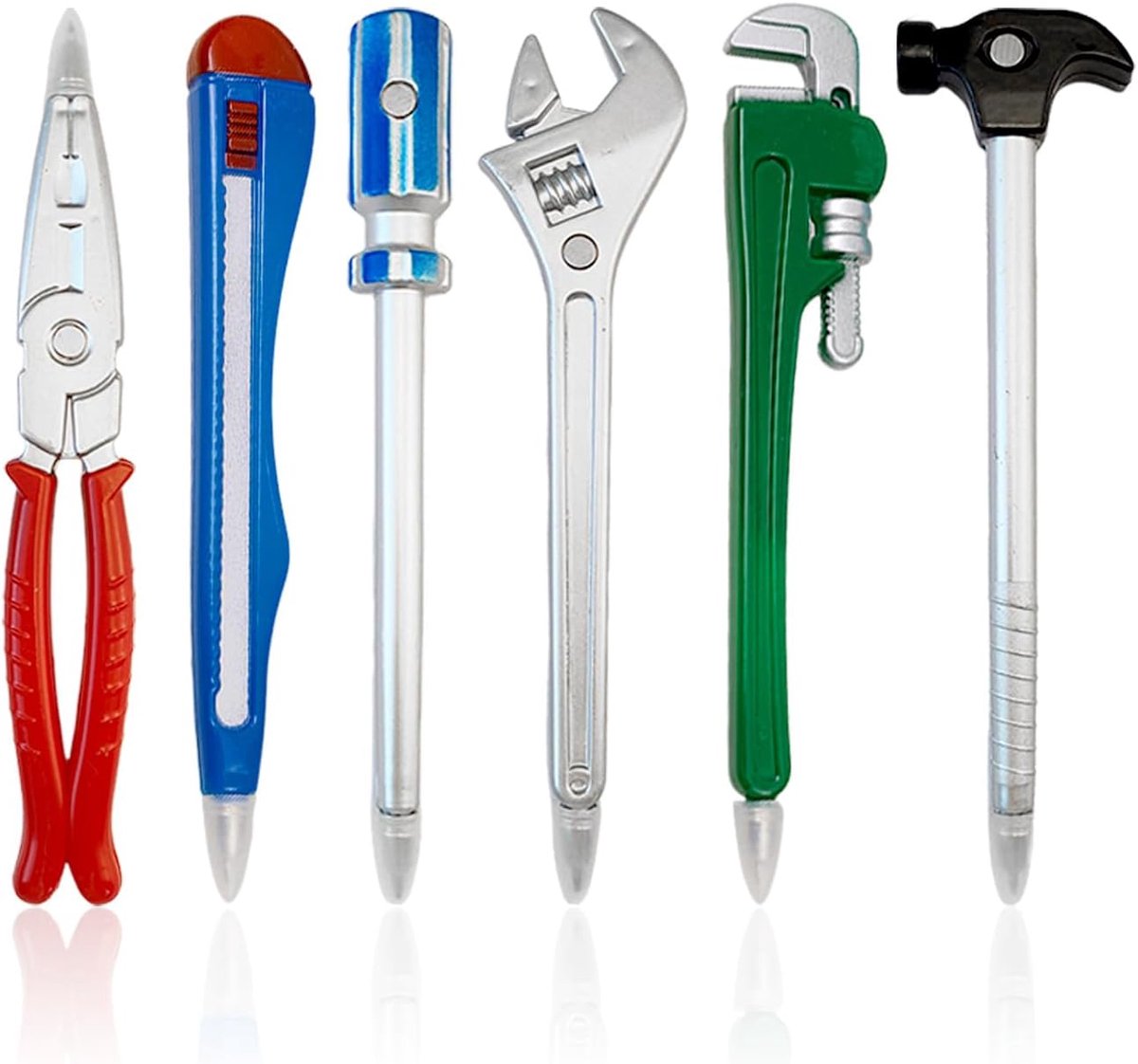 Ballpoint pens set van 6 - creatief ontwerp - plastic materiaal - leuk voor studenten - ShopVlot