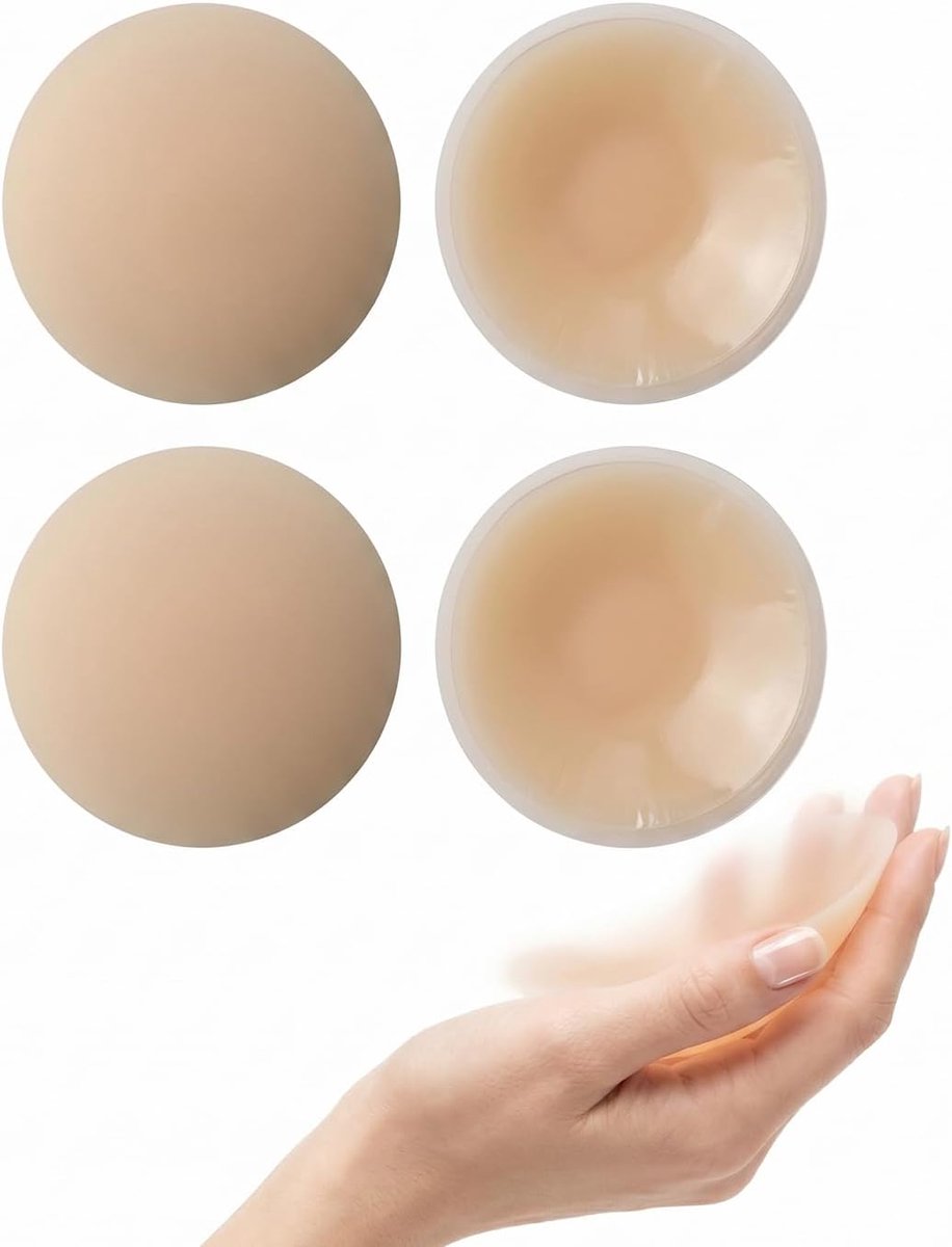 Siliconen tepels 2 paar - zelfklevend - onzichtbaar - herbruikbaar onder kleding - ShopVlot