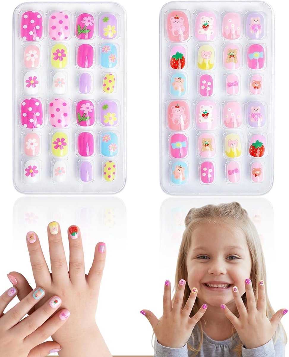 Valse nagels 48 stuks - zelfklevend - verschillende patronen - eenvoudig te gebruiken - ShopVlot