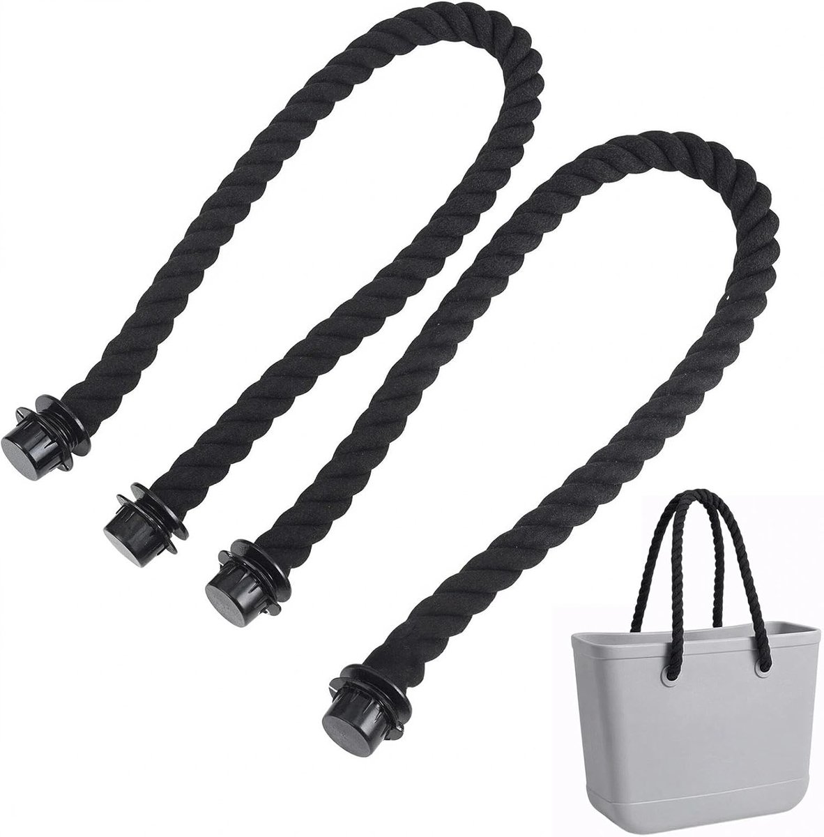 Tas handvatten set van 2 - 75 cm - touw handvat - vervangende handvatten voor strandtas - ShopVlot