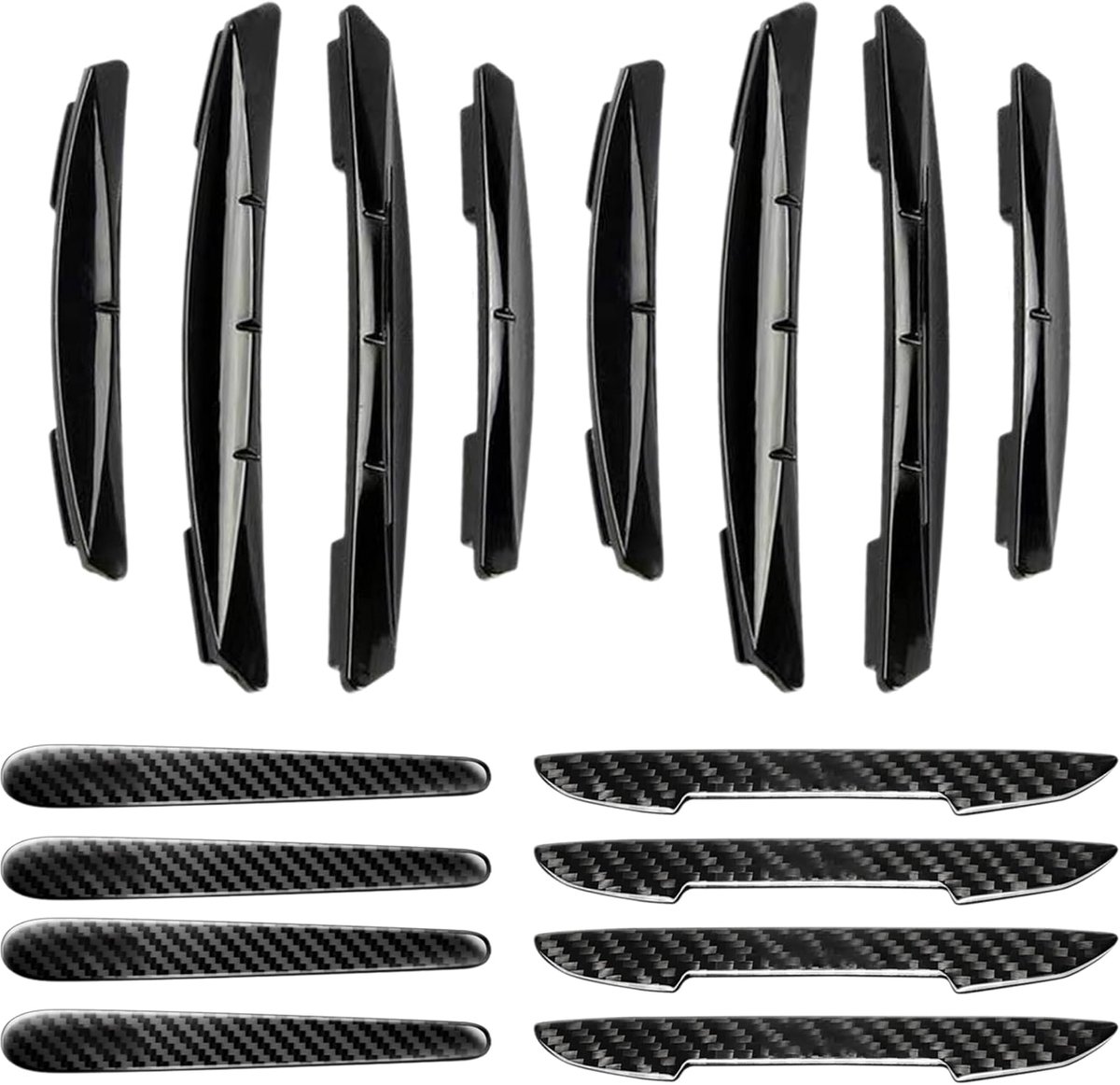 Randbescherming voor autodeuren - 16 stuks - zwart rubber - zelfklevend voor optimale bescherming - ShopVlot