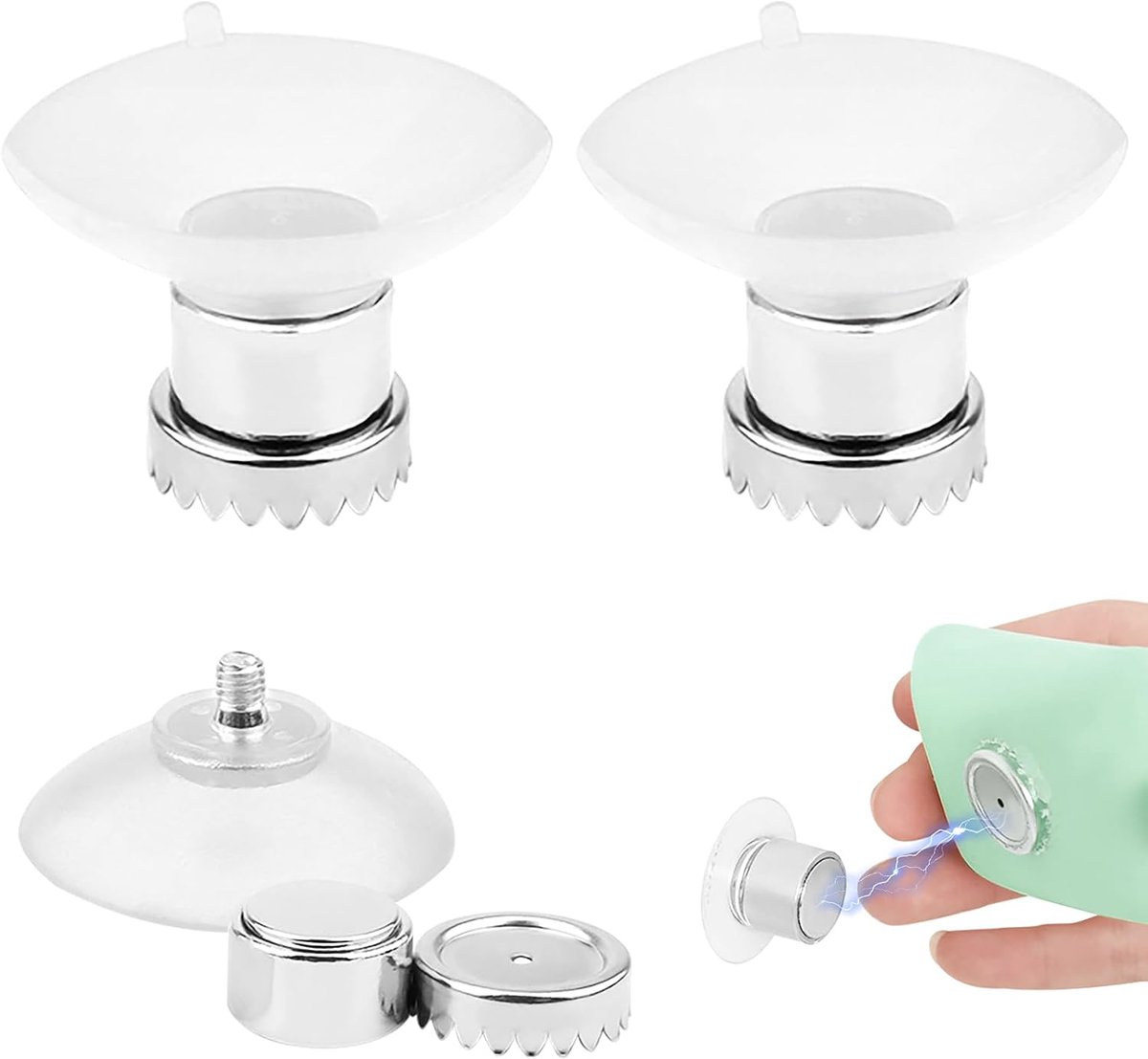 Zepenhouder 2 stuks - roestvrij staal - magnetisch zonder boren - houdt zeep droog - ShopVlot