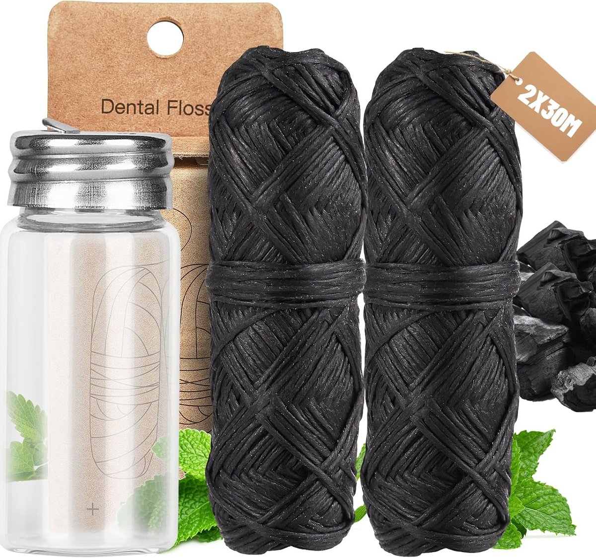 Tandenflos 60M - Plasticvrije Flos - Vegan en Biologisch - Voor een Duurzame Mondverzorging - ShopVlot