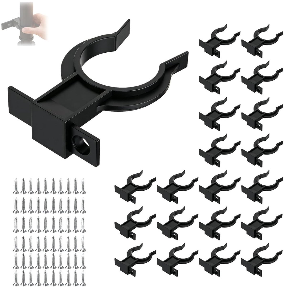 Skirting clips 20 stuks - robuuste ABS kunststof - voor 32-42mm keukenvoeten - beschermt meubels tegen vocht - ShopVlot