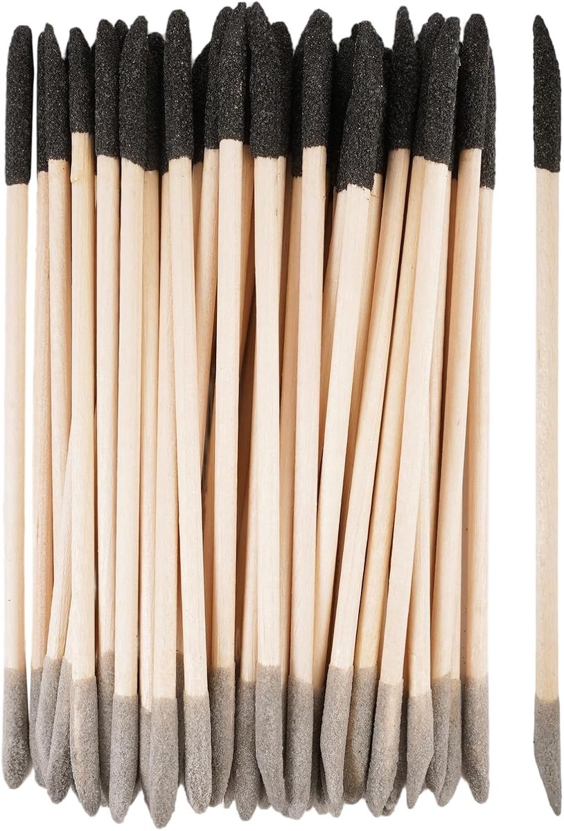 Schuurstokken 50 stuks - dubbelzijdig - 14 cm - ideaal voor modelbouw en houtbewerking - ShopVlot
