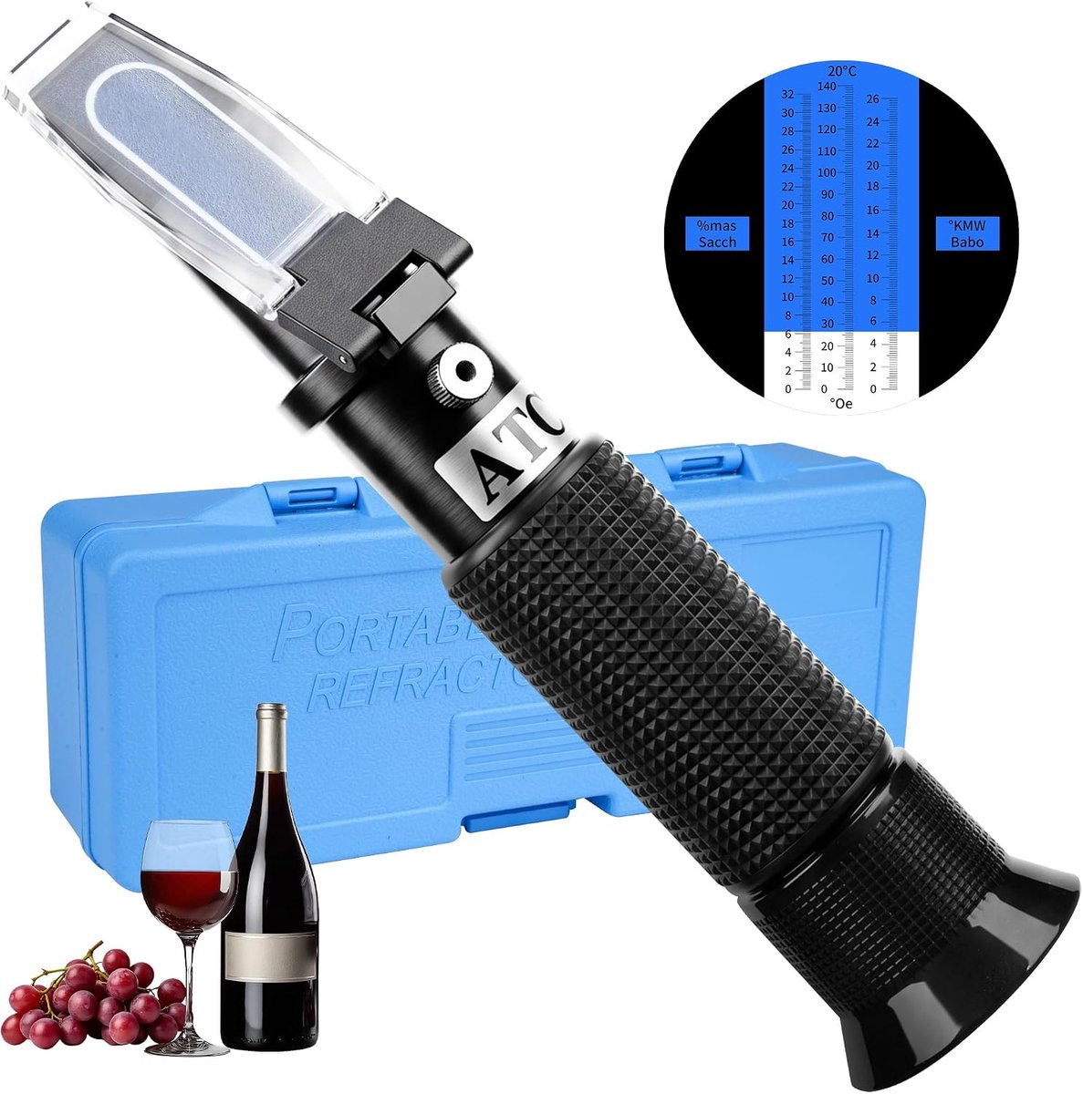 Refractometer - professionele meetinstrument - nauwkeurige suikerwaarde - ideaal voor wijnmaken - ShopVlot