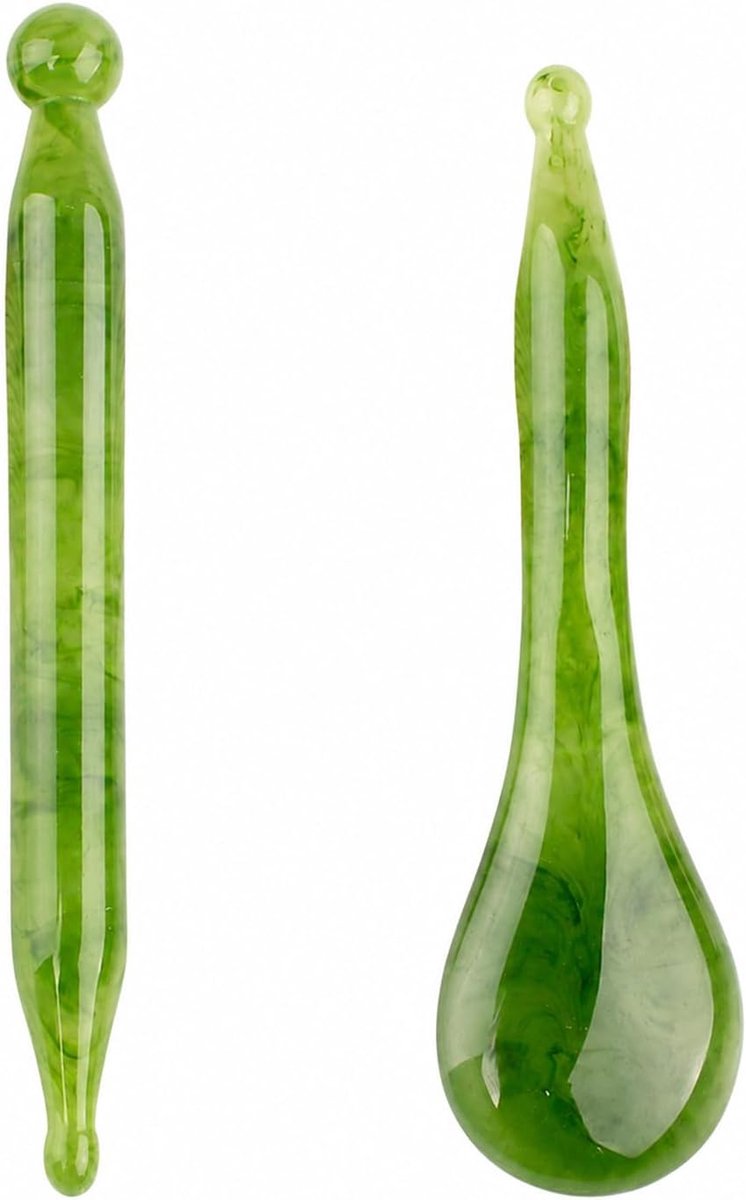 Gua Sha set 2 stuks - natuurlijke hars - gezichtsmassagegereedschap - voor ontspanning - SnelShoppen