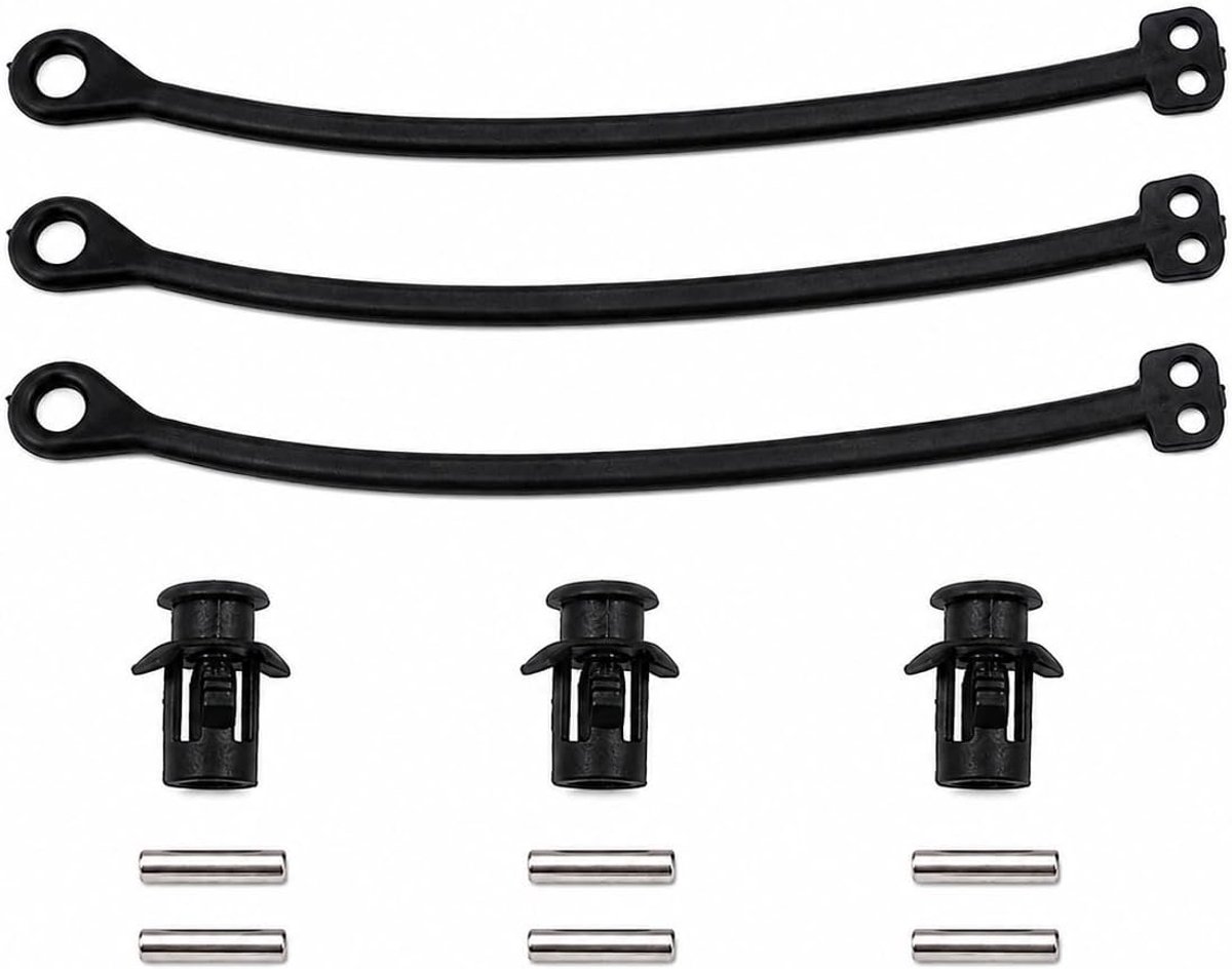 SnelShoppen - Set van 3 tankdekselbevestigingsbanden met bevestigingsclips, vervangende houders voor VW Golf, Passat, Audi A4, A6, Skoda Octavia, duur