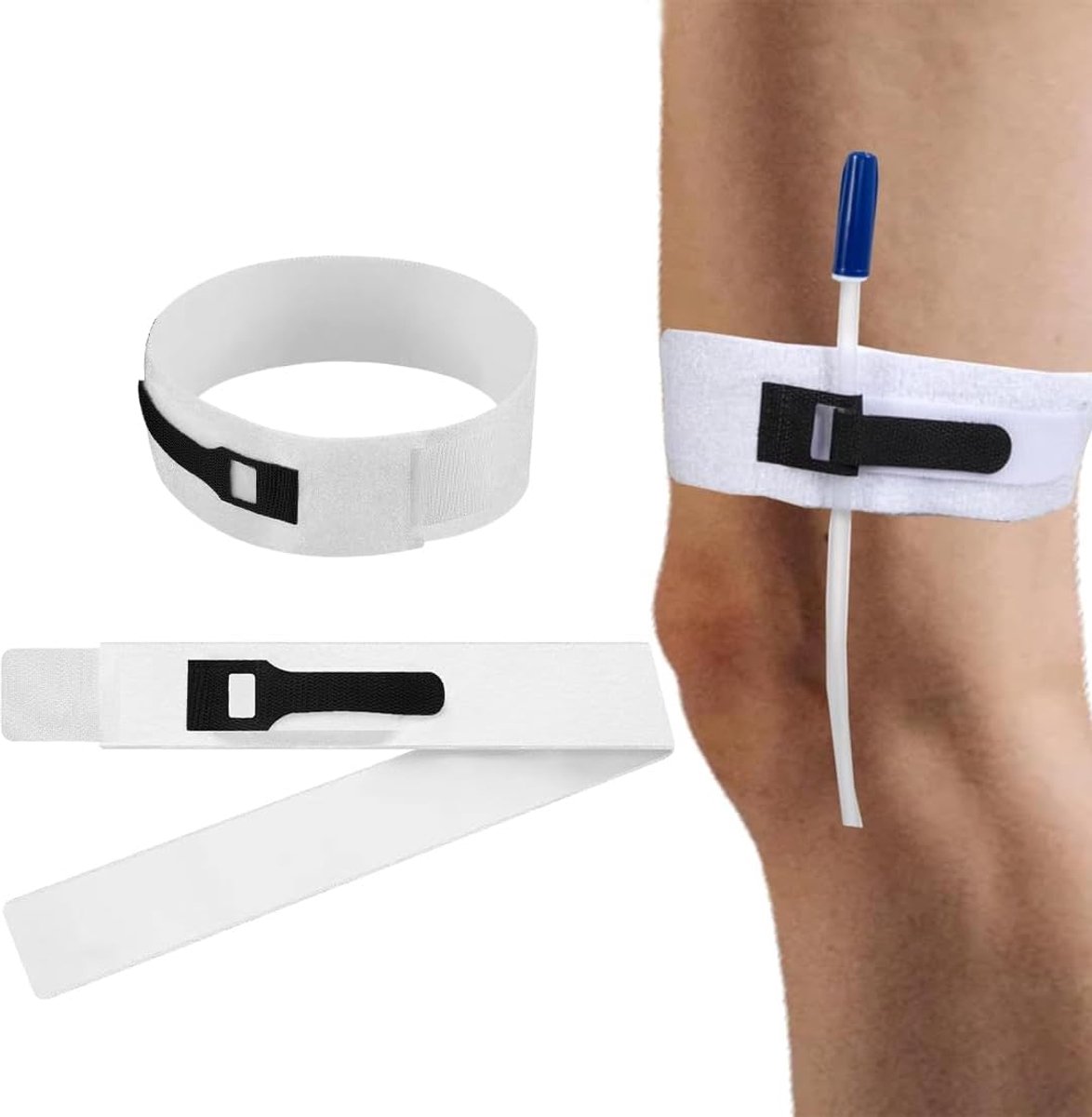 Urinalkatheterspanbanden 60 cm - nylon, polyester en elastaan - huidvriendelijk - duurzame ondersteuning - SnelShoppen