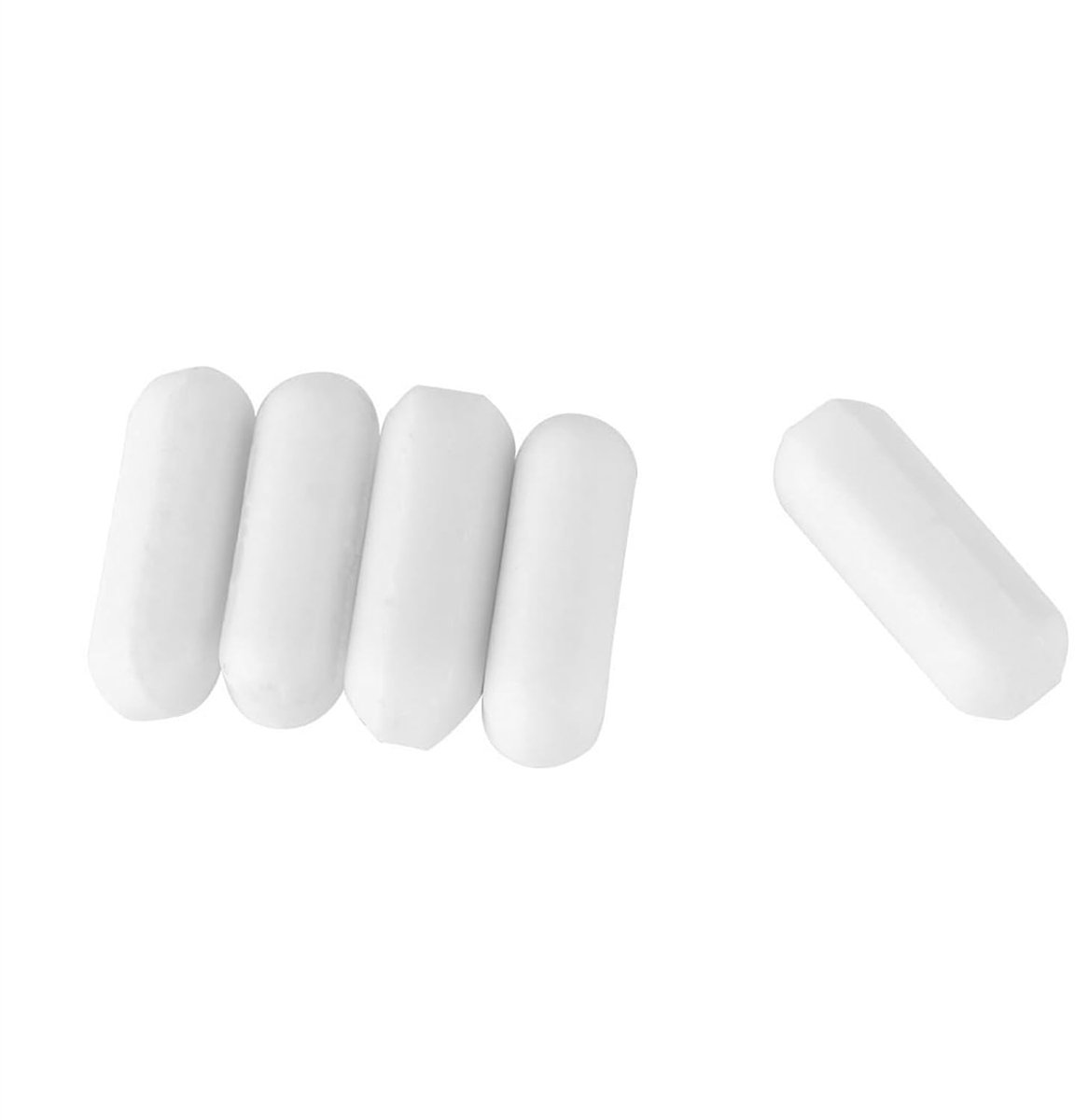 Magnetische roerder 5 stuks PTFE - witte roerstaafjes - hoge temperatuur weerstand - ideaal voor laboratoria - SnelShoppen