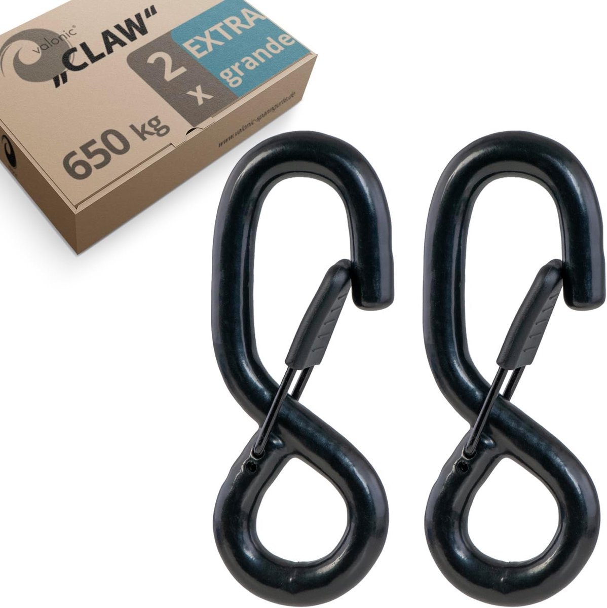 S haak met veiligheidssteun - rubber 650 kg - krasbescherming - veilig vastzetten van lading - SnelShoppen