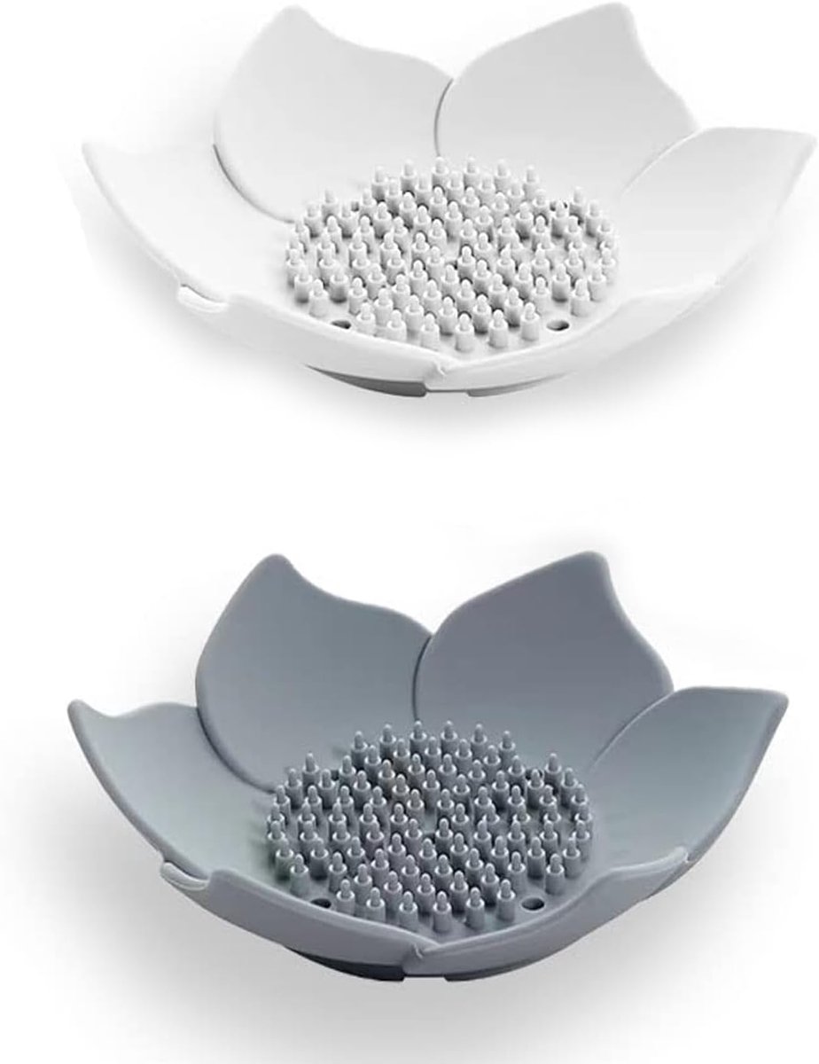 Zeepbakje bloemvormig - 2 stuks - creatief design - ideaal voor badkamerdecoratie - SnelShoppen
