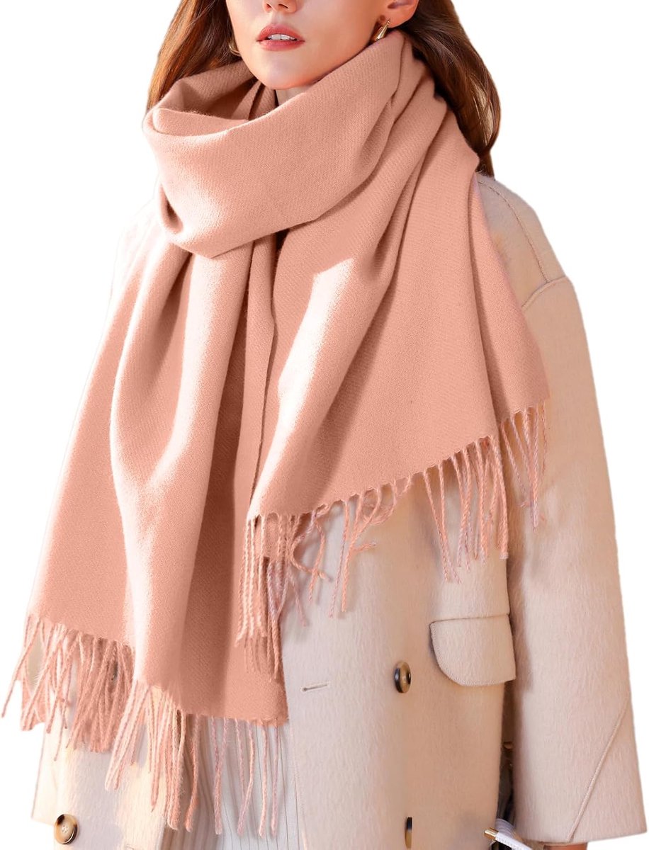 Sjaal voor dames, zachte pashmina-sjaals, omslagdoek, omkeerbaar, lang, groot, winter, warm, dik, dames kasjmier sjaals met kwastje voor bruiloften, cadeau avondjurken