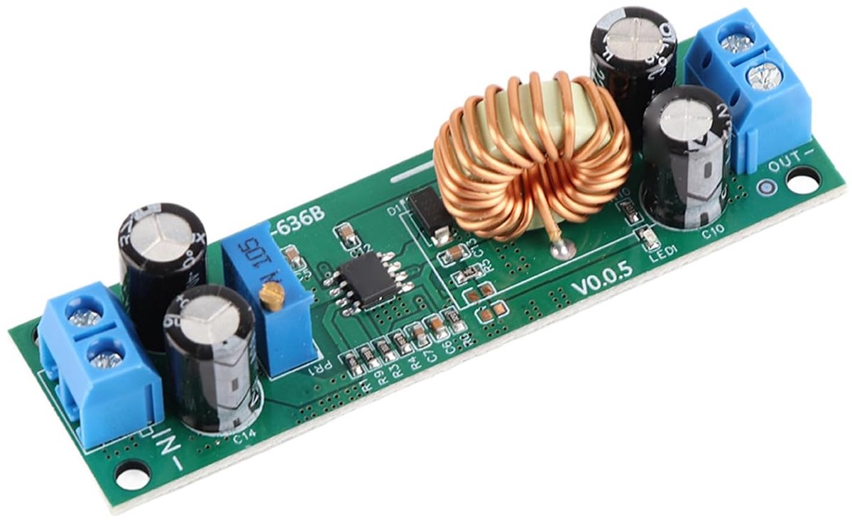 10A instelbare DC-DC-converter, Boost-converter, spanningsverlagingsmodule voor voeding van laagspanningssysteem
