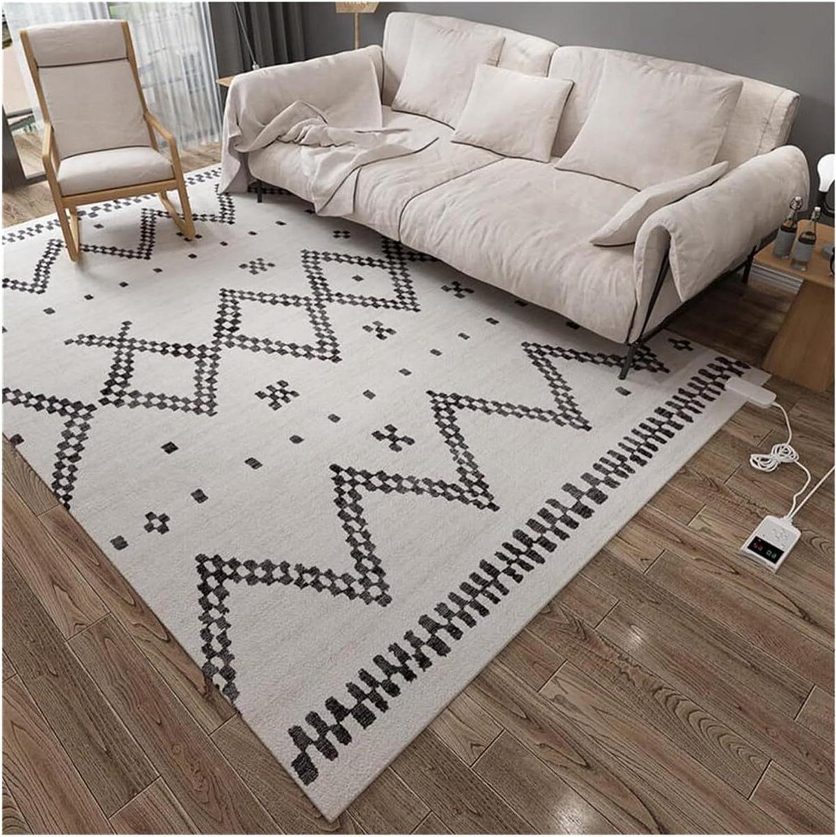 Elektrisch Verwarmd Tapijt - Verwarmde Vloermat - Woonruimte Verwarmen - Grafeen Verwarmingstechnologie - 55 x 190 cm - Color2