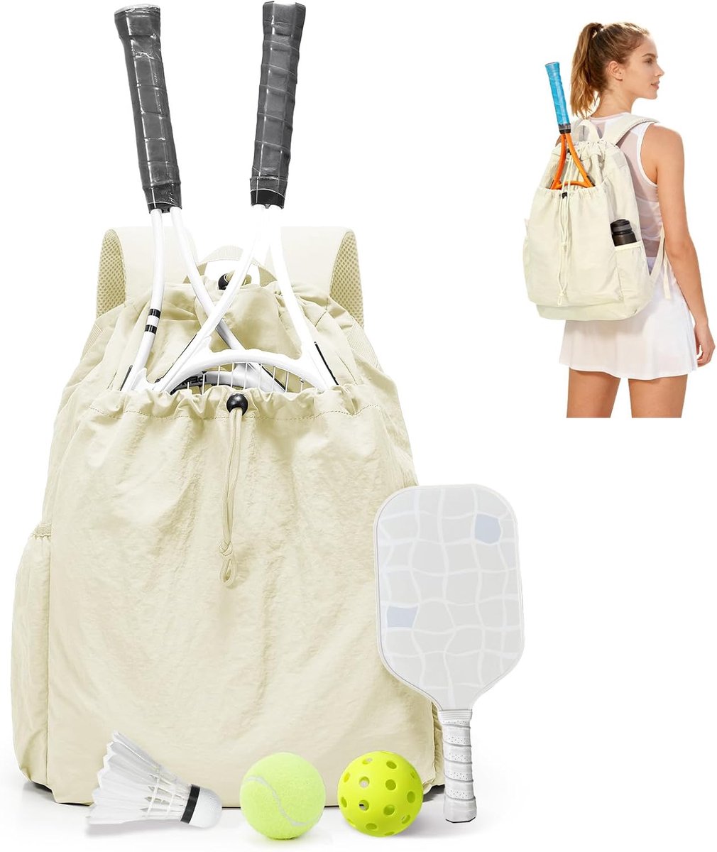 Tennisrugzak, tennistas, uniseks tennisrugzak voor dames en heren, rackettas, rugzak, tas voor tennis, badminton, tennisrugzak, sportrugzak, sporttas
