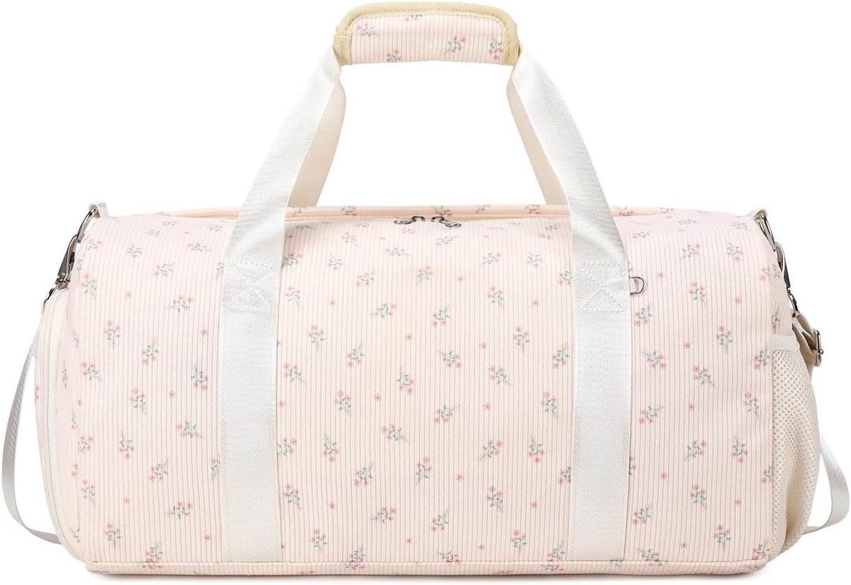 Sporttas voor kinderen, zwembadtas, dames, gymtassen, meisjes, fitnessstudio, danstassen, meisjes, plunjezakken, Roze glitter, 18 "L * 9.75" H * 8 "W, Reistas