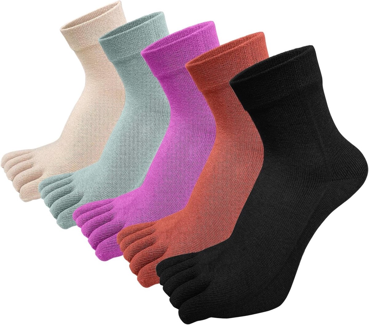Sokken Dames Fantasie Kleuren Leuke Sokken, Vrolijke Gekleurde Sokken Dames Kerst Sokken met Dieren Motief, 5 paar