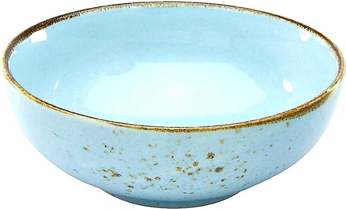 6-delige multifunctionele schaal 16,5 cm, Nature Collection, LIGHTBLUE 22069, steengoed