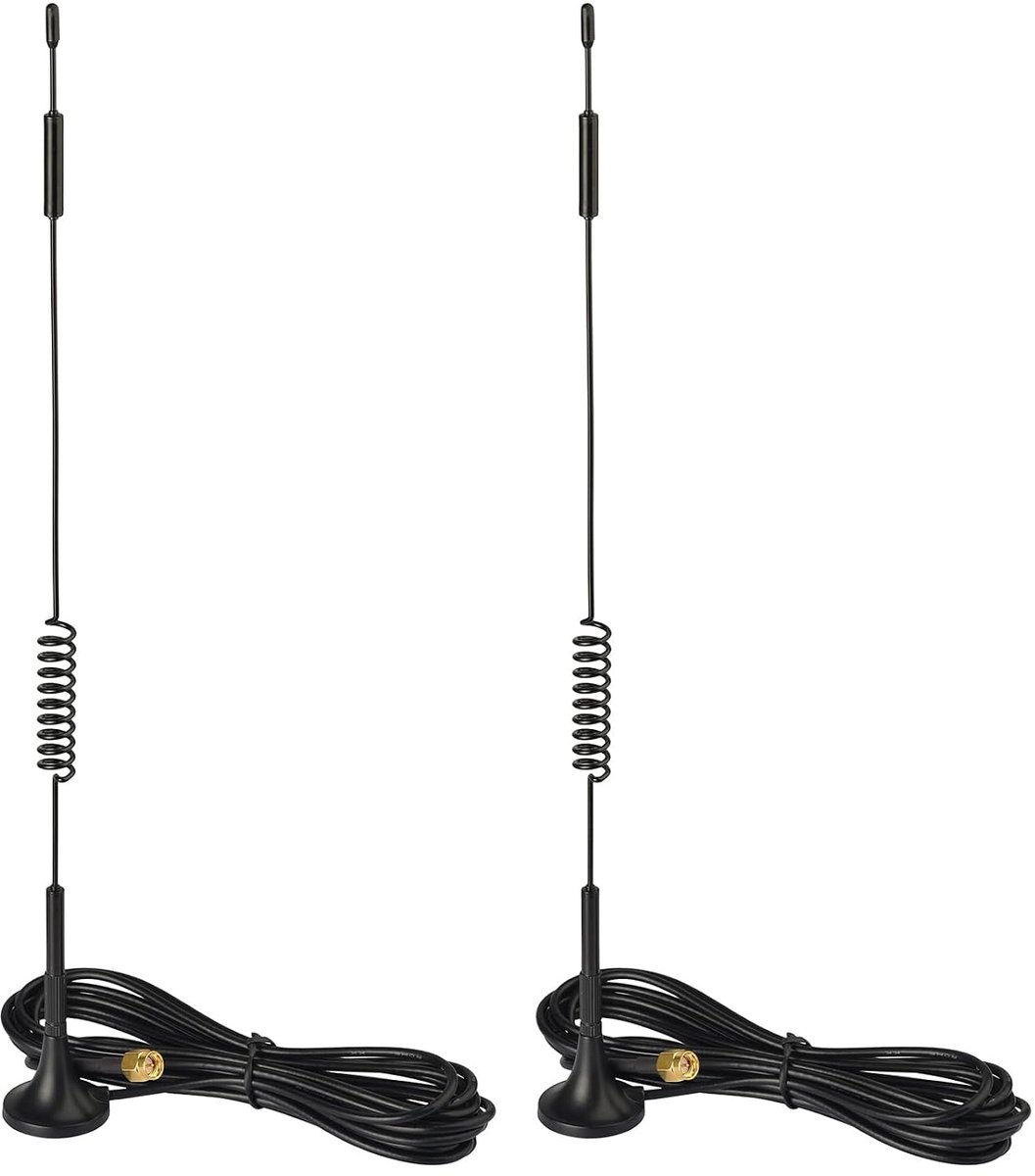 4G LTE antenne met magnetische voet, 7dBi SMA stekker, 2 stuks voor 4G LTE Wireless CPE Router Hotspot Cellular Gateway Industrial IoT Router Game Camera