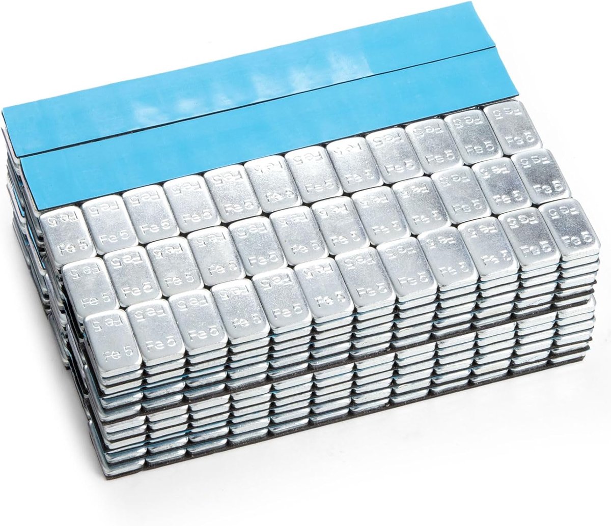 50 GAsuppply Kleefgewichten | Balanceergewichten | 50 Zelfklevende Staven 12 * 5g | Voor Aluminium Velgen | Verzinkt en Kunststof Gecoat
