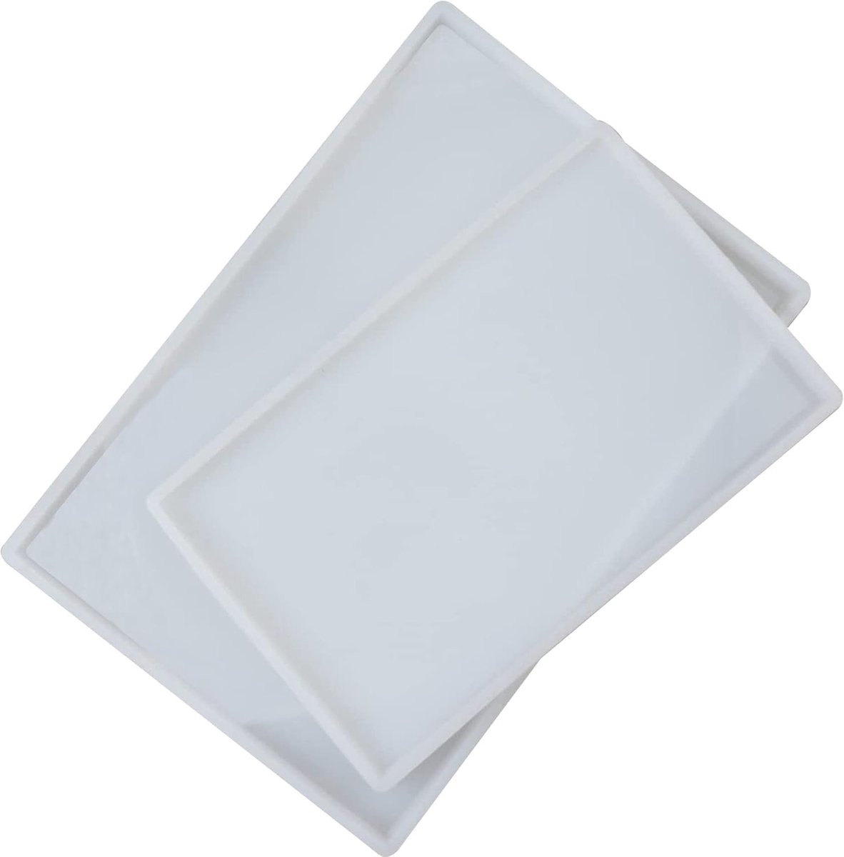 Grote siliconen hars lade schimmel, 7,8×11,8 cm/5,9×9,8 inch rechthoekige plaat epoxyhars gietvorm voor DIY Faux Agaat