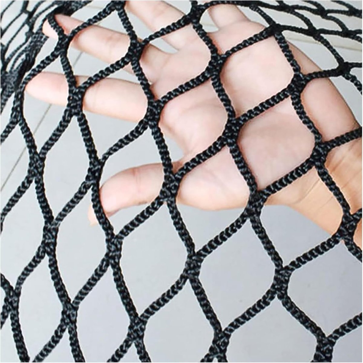Speeltuin Klimnet Buitenbalkon Veiligheidsnet Touwnet Trapleuning Kinderveiligheidsnet Speelgoed Voor Huisdieren Knooploos Polyester Sportnet(Size:2x2m,Color:zwart)
