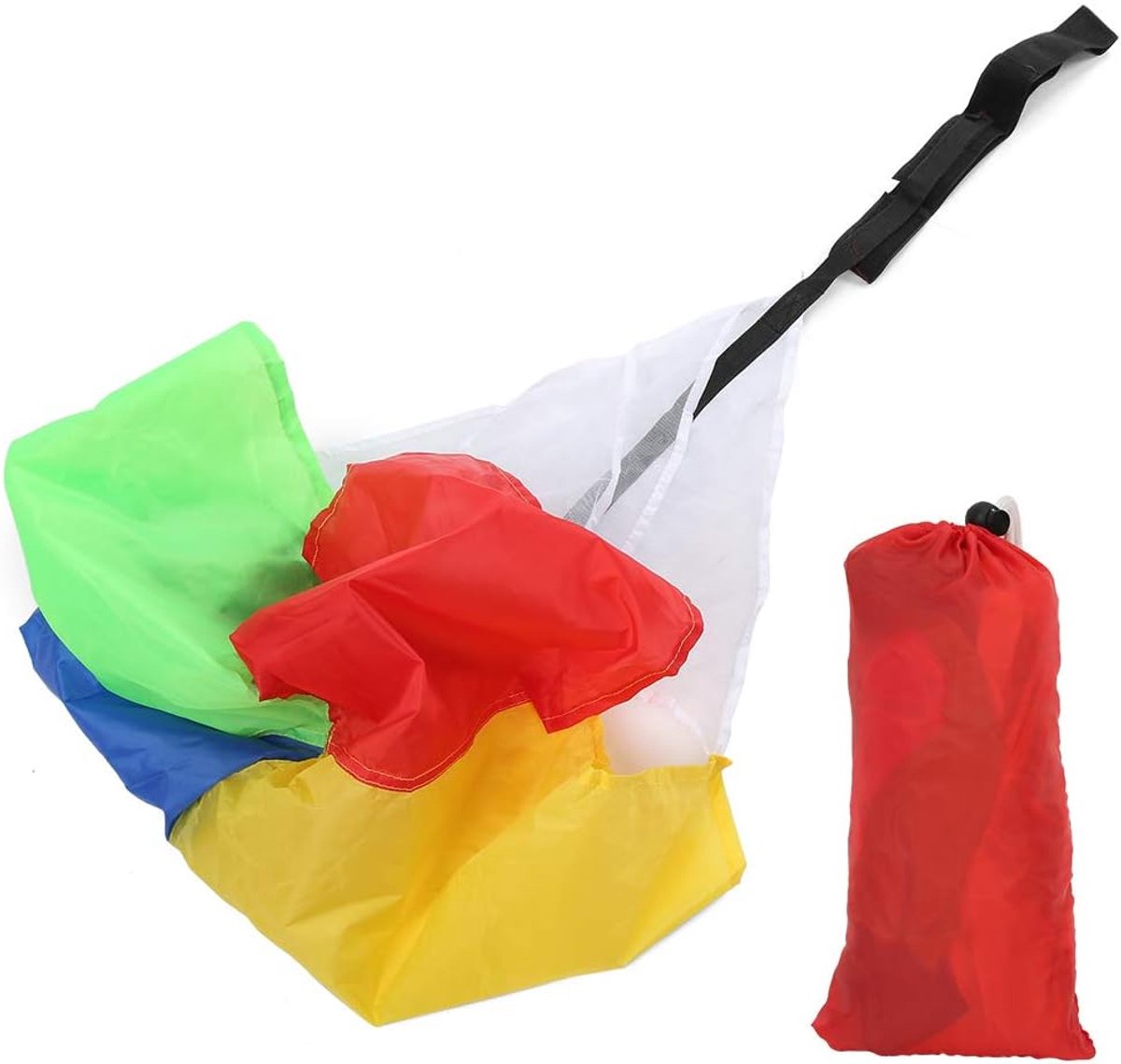 Oefening Drag Parachute, kinderen rennen Voetbaltrainingsparaplu Niet-giftig Kleurrijke Snelheidstraining Weerstandsparachute Sportuitrusting voor kinderen